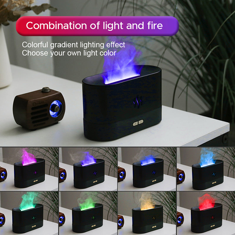 Difusor Llama HDD, humidificador con luz de llama en 7 colores