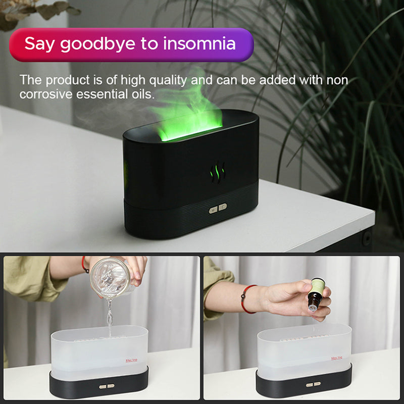 Difusor Llama HDD, humidificador con luz de llama en 7 colores