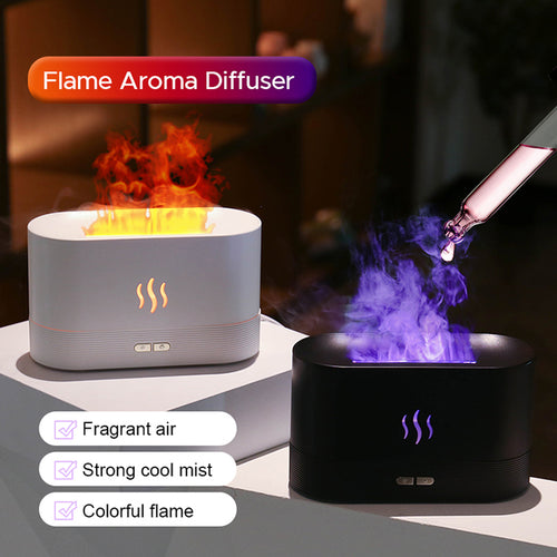 Difusor Llama HDD, humidificador con luz de llama en 7 colores