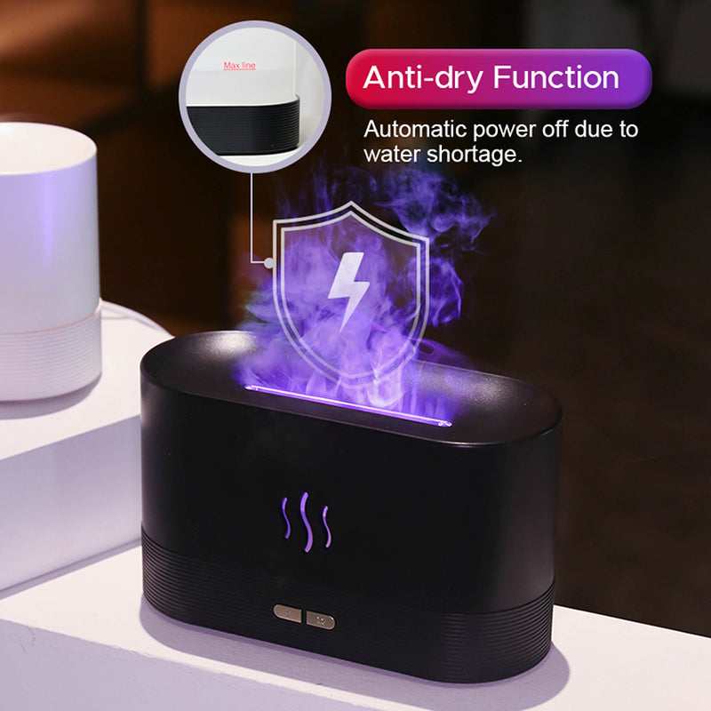 Difusor Llama HDD, humidificador con luz de llama en 7 colores