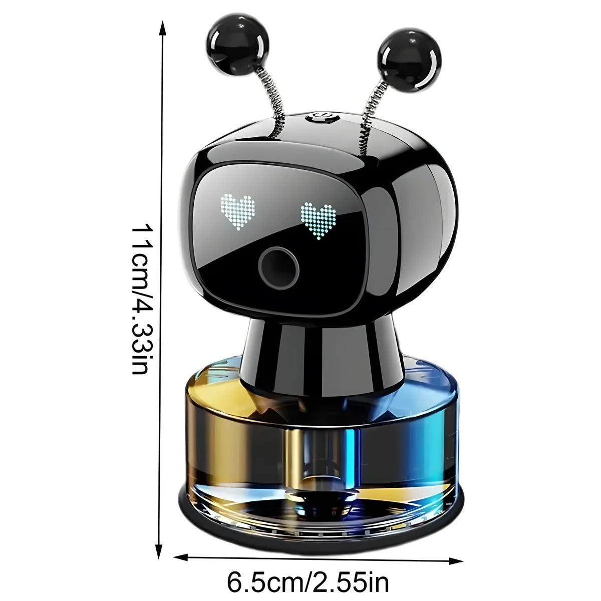 Medidas del Robot Aroma: 11 cm de alto y base de 6,5 cm